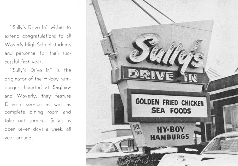 Sullys Drive-In - High School Yearbook Ad (newer photo)